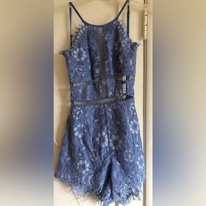 NBD Blue Lace Romper